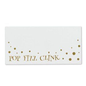 Gold Foil Pop Fizz Clink Place Cards Pkg of 24